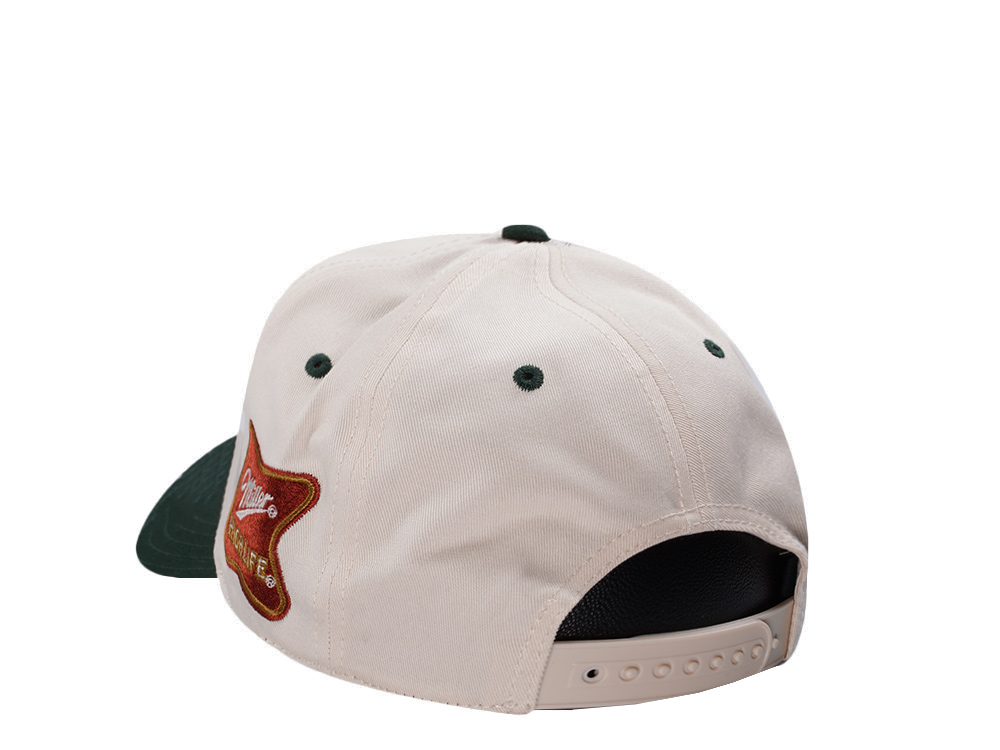 American Needle Miller High Life Ivory Roscoe Edition Snapback Casquette