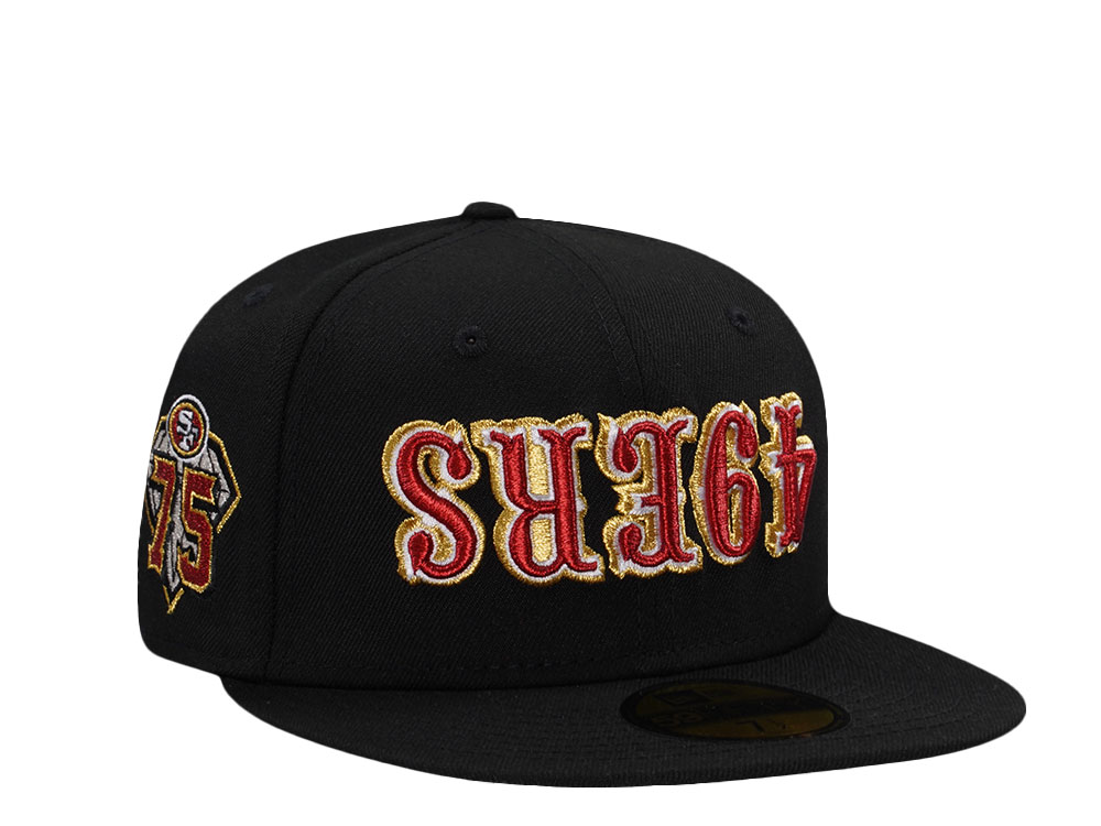 New Era San Francisco 49ers 75th Anniversary Black Prime Edition 59Fifty Fitted Casquette