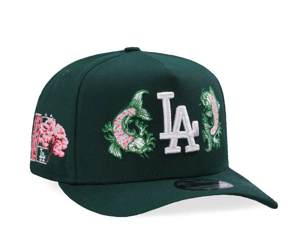 New Era Los Angeles Dodgers Tokyo Series Koi Dark Green Prime Edition 9Fifty A Frame Snapback Casquette