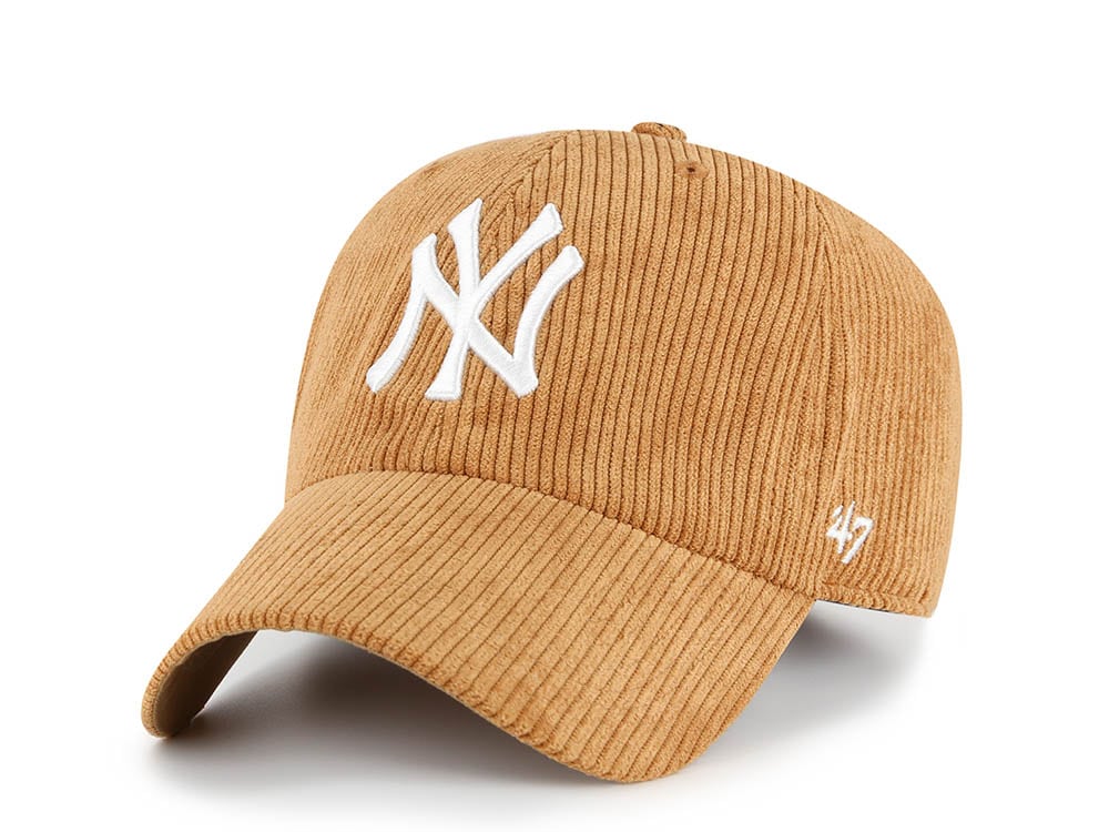 47 Brand New York Yankees Corduroy Brown Edition Clean Up Strapback Casquette