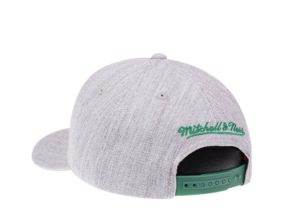 Mitchell & Ness Boston Celtics Heather Gray Red Line Flex Snapback Casquette