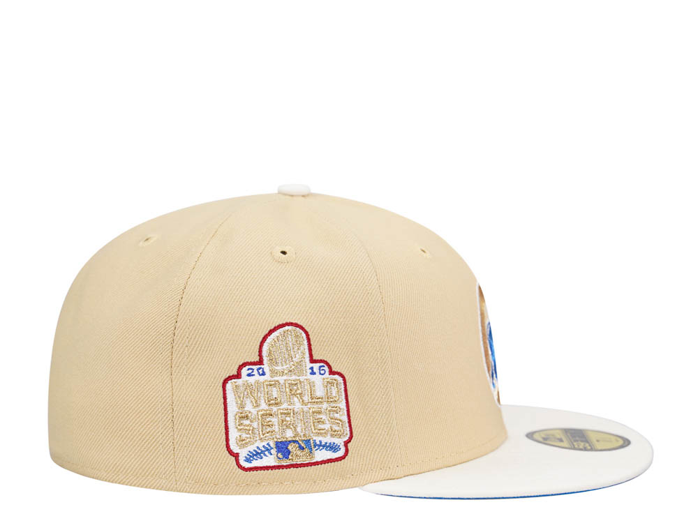 New Era Chicago Cubs World Series 2016 Gold Azure Two Tone Edition 59Fifty Fitted Casquette