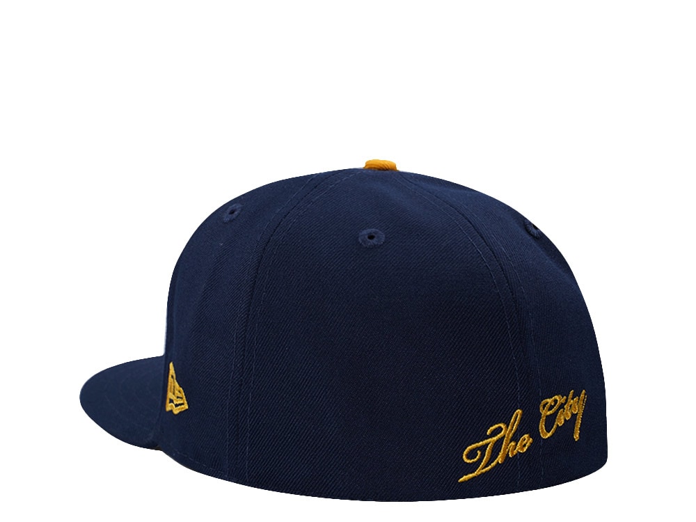 New Era Golden State Warriors 50th Anniversary Ocean Blue Prime Edition 59Fifty Fitted Casquette