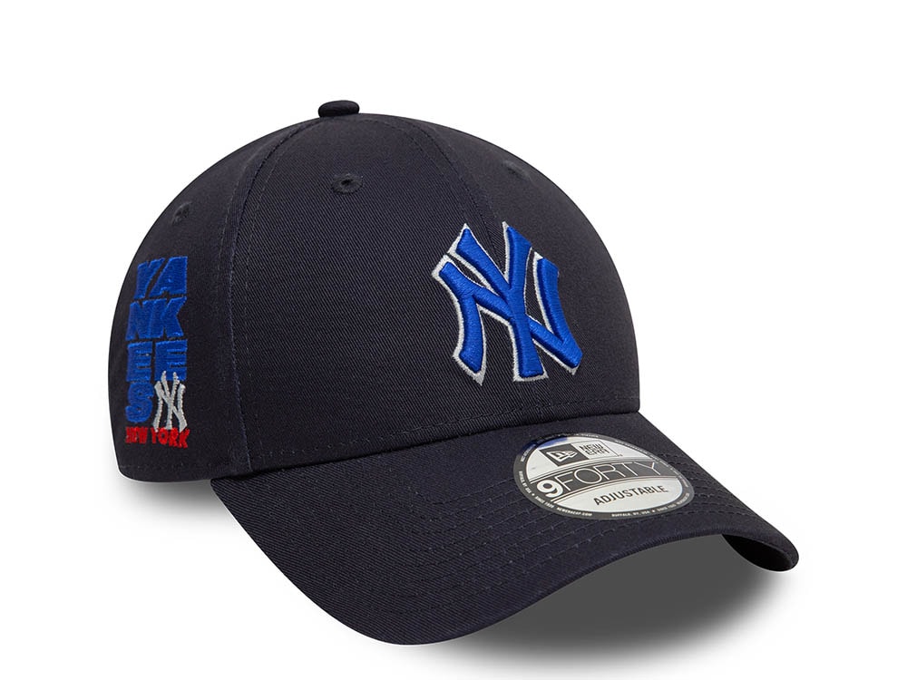 New Era New York Yankees MLB Patch Navy 9Forty Strapback Casquette