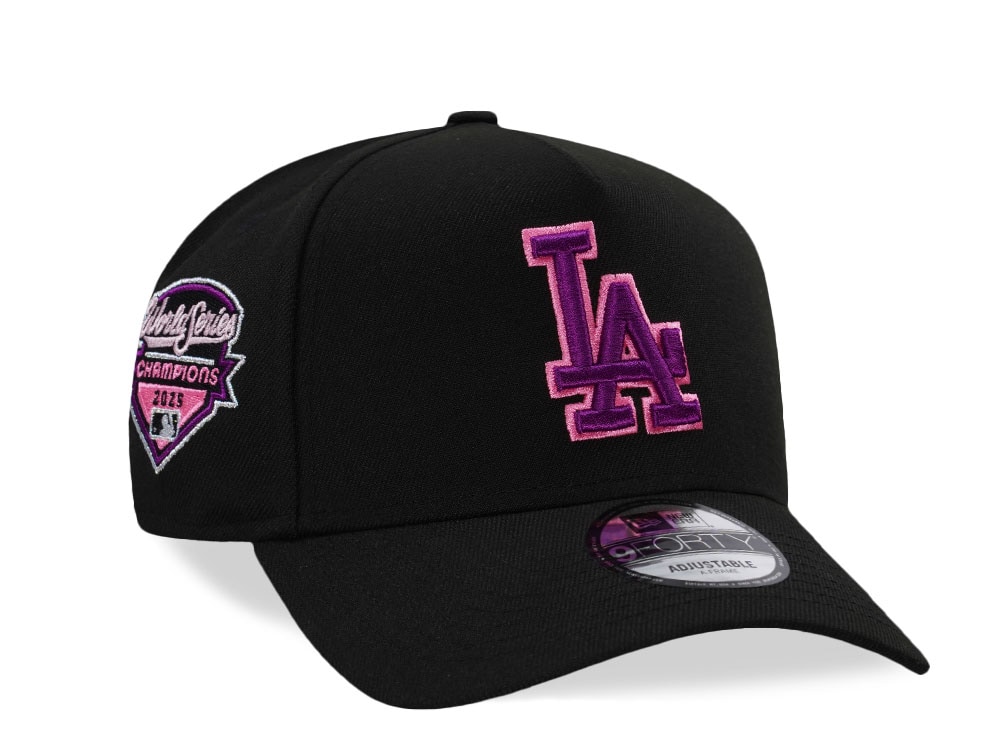 New Era Los Angeles Dodgers World Series 2025 Magenta Black Prime Edition 9Forty A Frame Snapback Casquette
