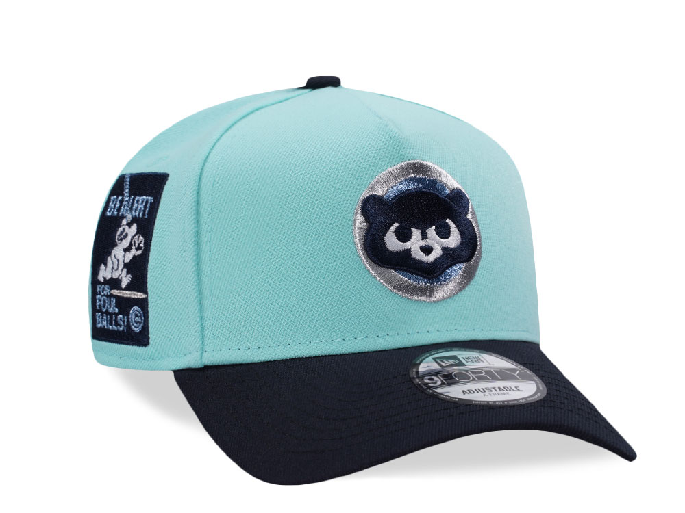 New Era Chicago Cubs Be Alert Glacier Two Tone Edition 9Forty A Frame Snapback Casquette