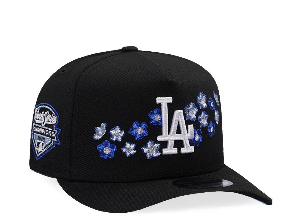 New Era Los Angeles Dodgers World Series Champions 25 Flower Black Prime Edition 9Fifty A Frame Snapback Casquette