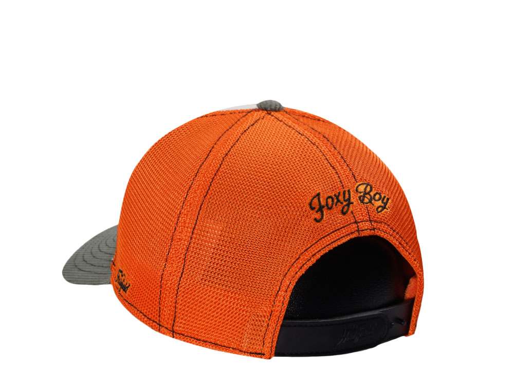Hatfield Fox White Orange Trucker Snapback Casquette