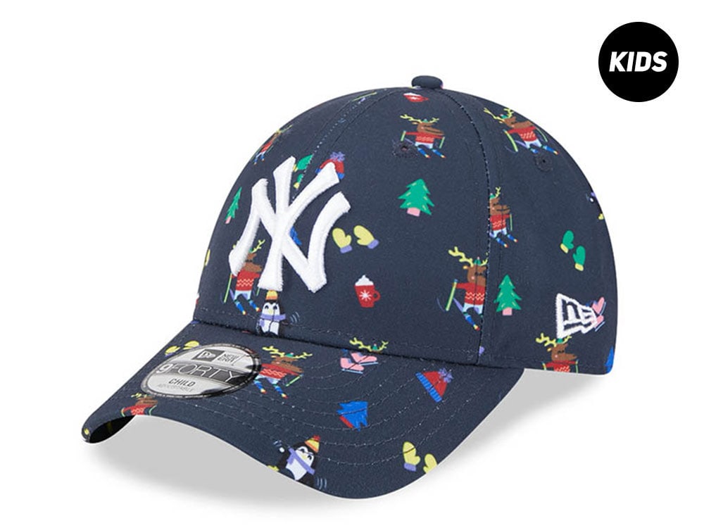 New Era New York Yankees Festive Navy Kids 9Fifty Strapback Casquette
