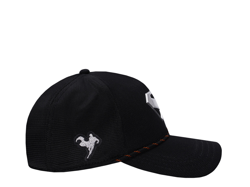 Capslab Superman Silver Logo Black Trucker Snapback Casquette