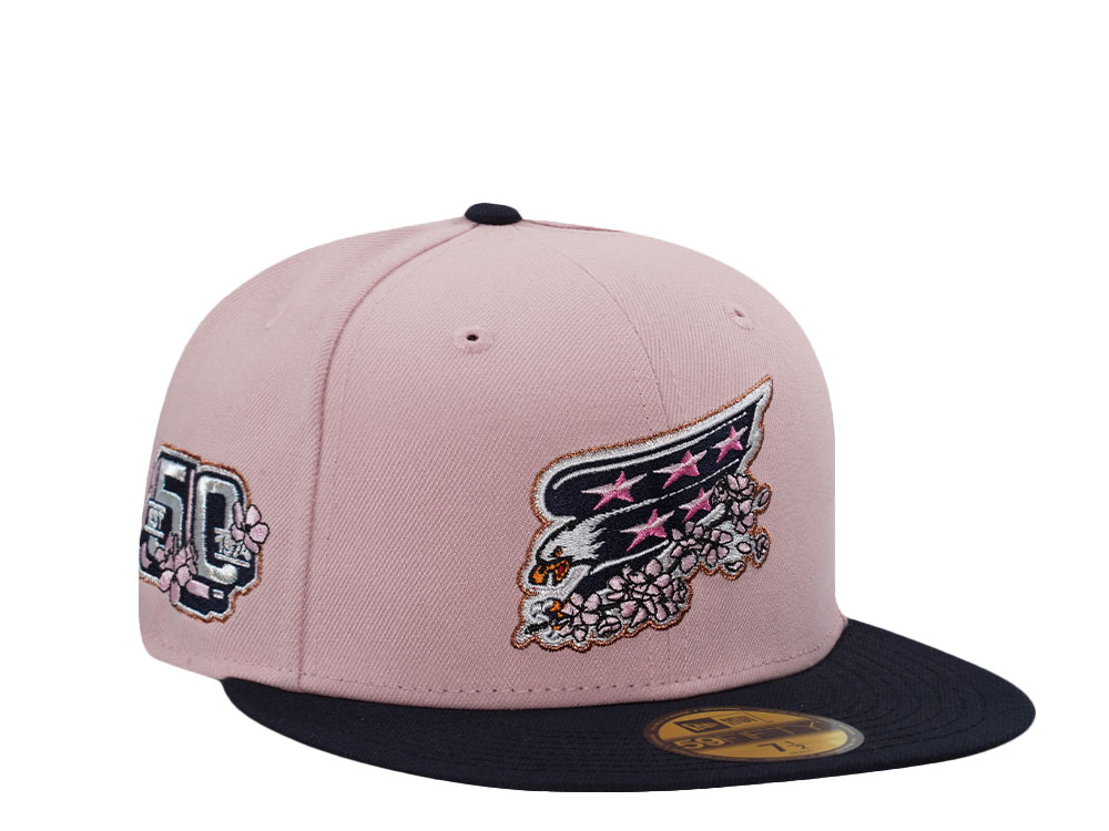 New Era Washington Capitals 50th Anniversary Pink Rouge Two Tone Edition 59Fifty Fitted Casquette