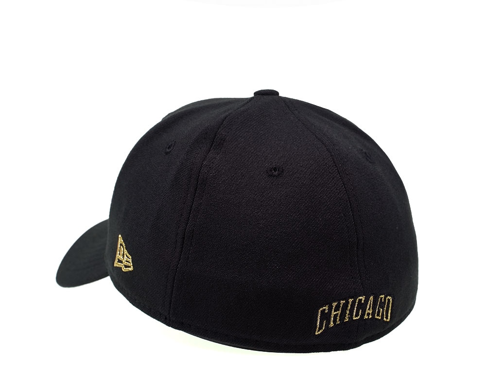 New Era Chicago Bulls Black and Gold Edition 39Thirty Stretch Casquette