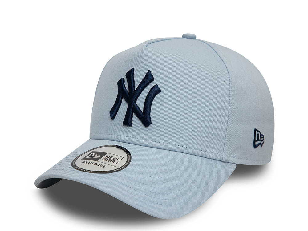 New Era New York Yankees League Essential Pale Blue 9Forty A Frame Snapback Casquette