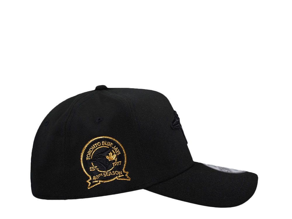 New Era Toronto Blue Jays 40th Season Black Gold 9Forty A Frame Snapback Casquette