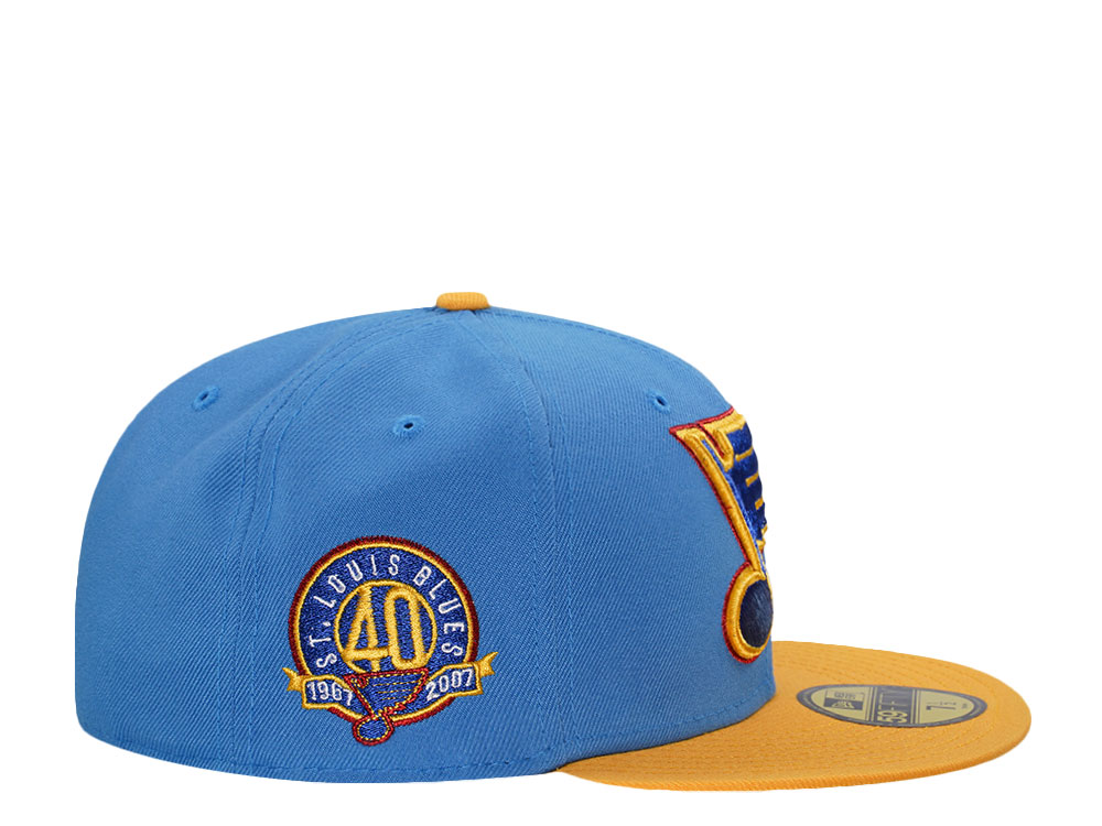 New Era St. Louis Blues 40th Anniversary Blue Two Tone Edition 59Fifty Fitted Casquette