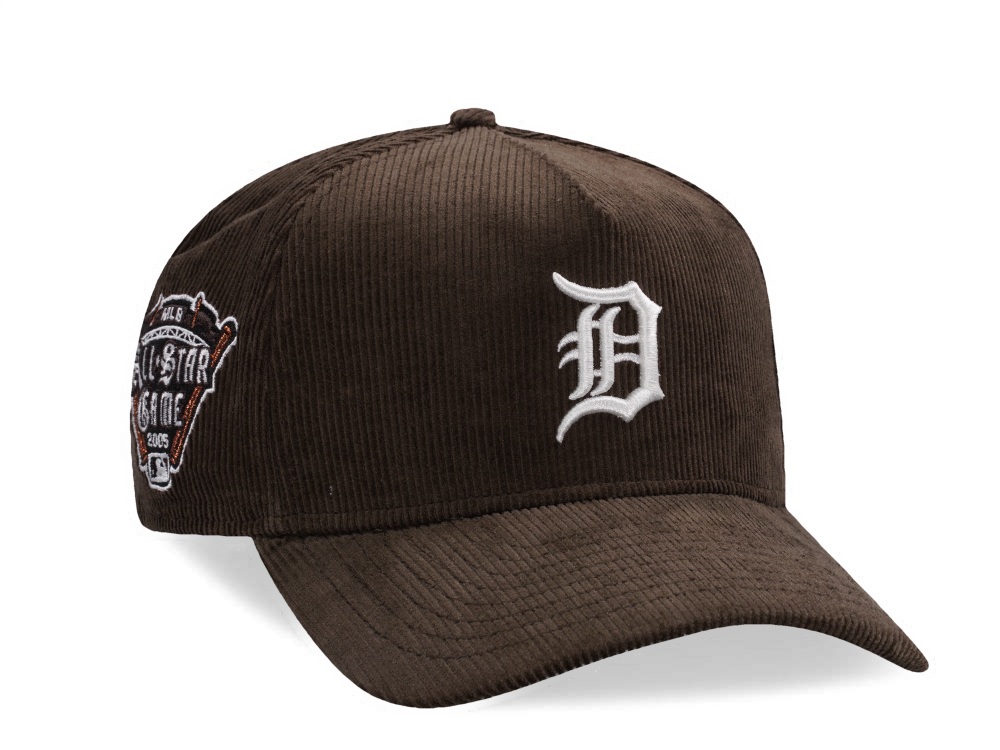 New Era Detroit Tigers All Star Game 2005 Walnut Corduroy Prime Edition 9Forty A Frame Snapback Casquette