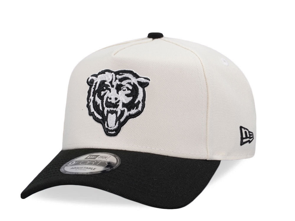 New Era Chicago Bears Chrome Black Two Tone Edition 9Forty A Frame Snapback Casquette