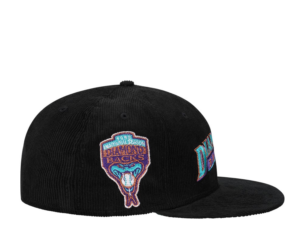 New Era Arizona Diamondbacks Inaugural Season 1998 Script Corduroy Edition 59Fifty Fitted Casquette