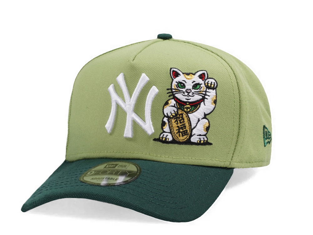 New Era New York Yankees Japan Lucky Cat Matcha Two Tone Edition 9Forty A Frame Snapback Casquette