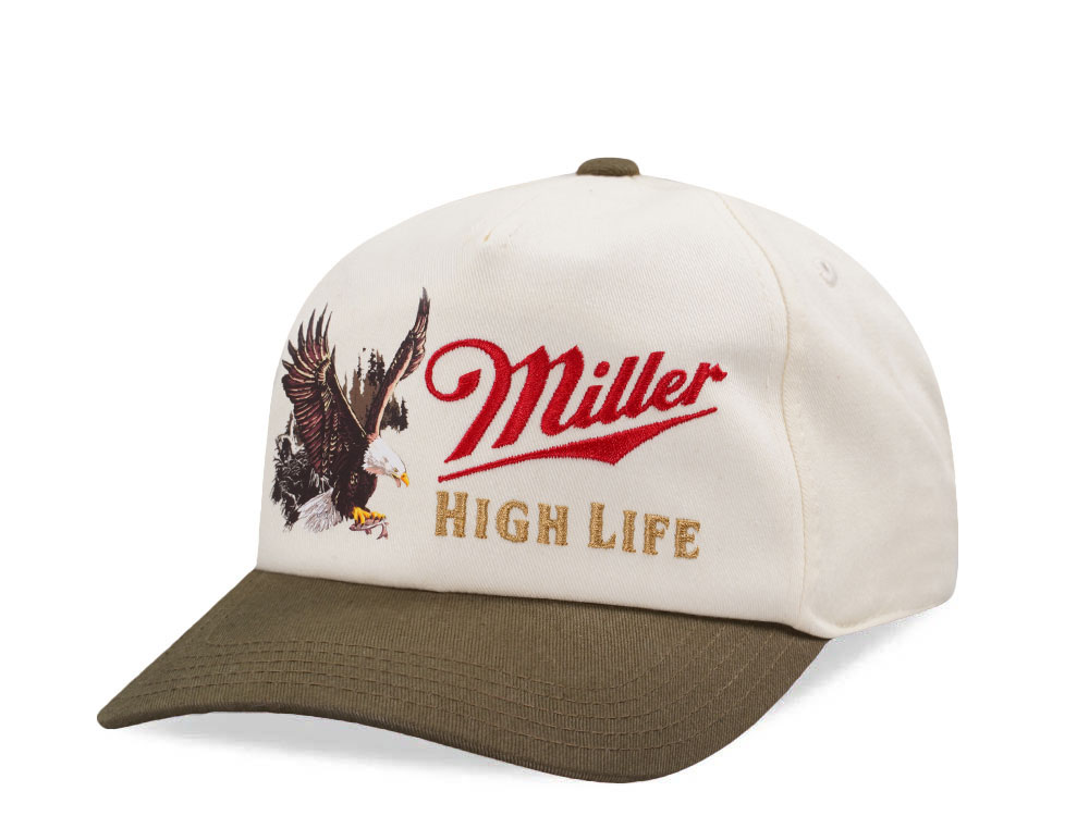 American Needle Miller High Life Eagle Roscoe Ivory Snapback Casquette