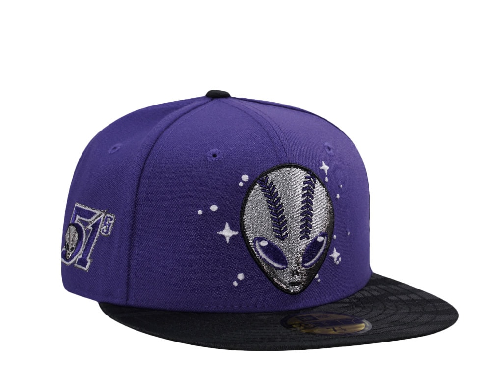New Era Las Vegas 51s Midnight Camo Visor Purple Two Tone Edition 59Fifty Fitted Casquette