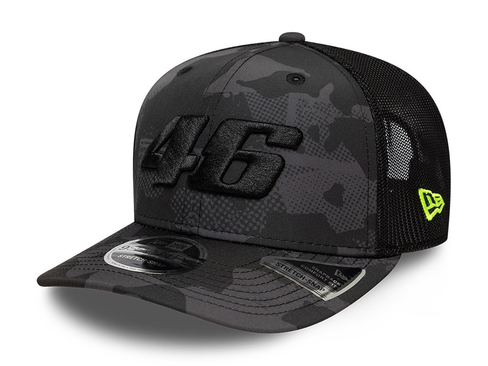 New Era Vr46 Dark Camo 9Seventy Trucker Snapback Casquette