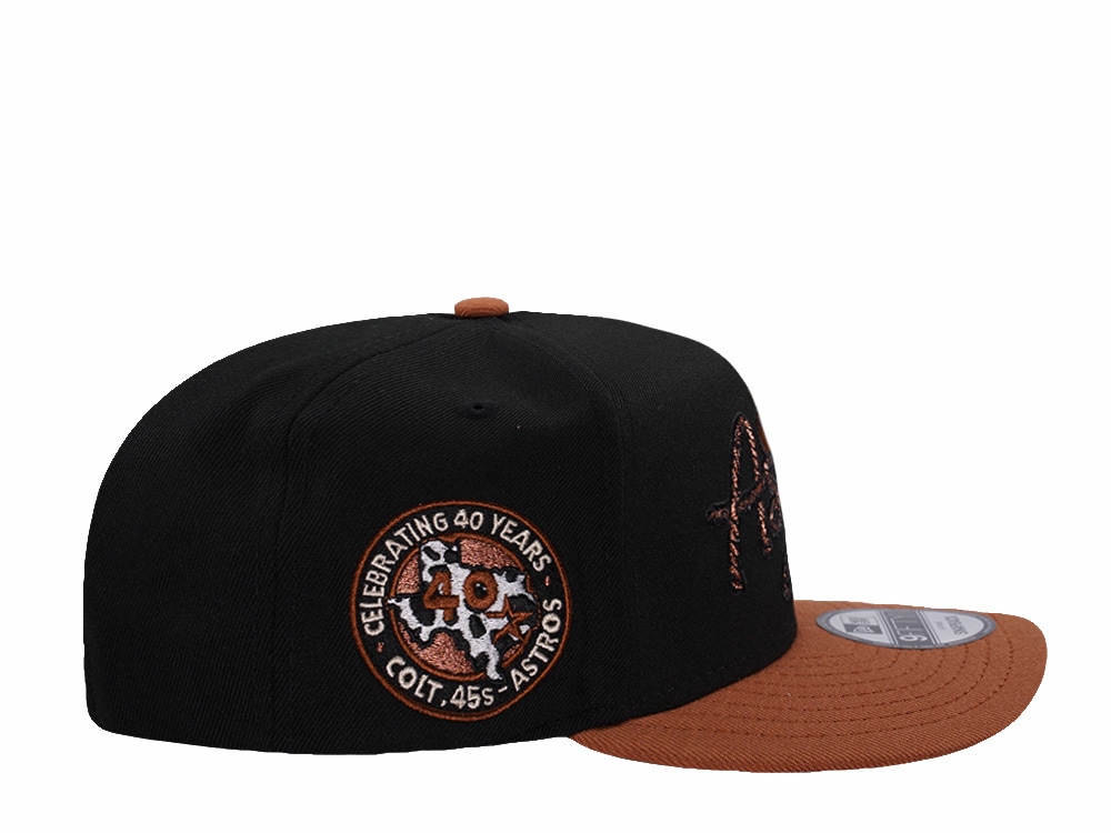New Era Houston Astros 40th Anniversary Lasso Black Two Tone Edition 9Fifty A Frame Snapback Casquette