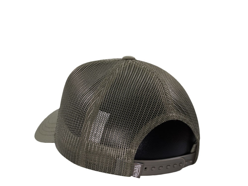 Von Dutch Oval Patch Olive Trucker Snapback Casquette
