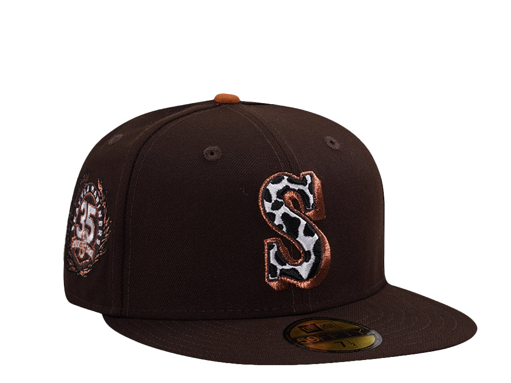 New Era Seattle Mariners 35th Anniversary Burnt Wood Prime Edition 59Fifty Fitted Casquette
