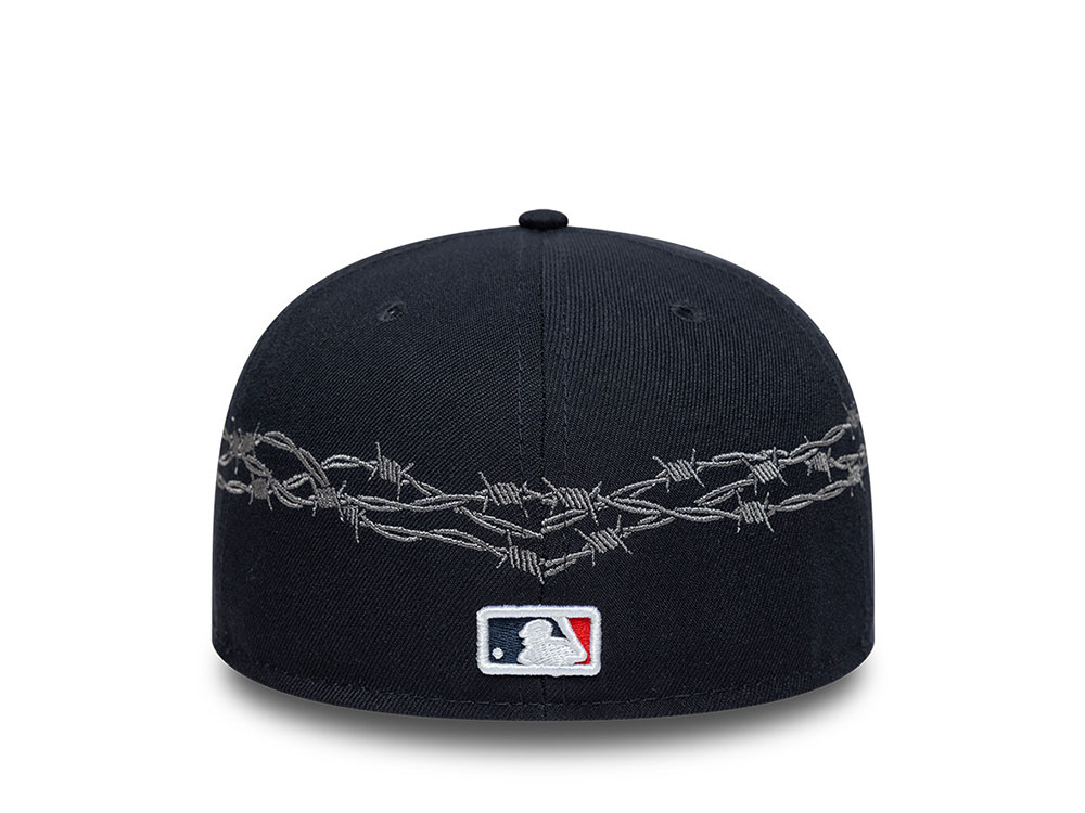 New Era New York Yankees MLB Icon Barbwire Navy Prime Edition 59Fifty Fitted Casquette