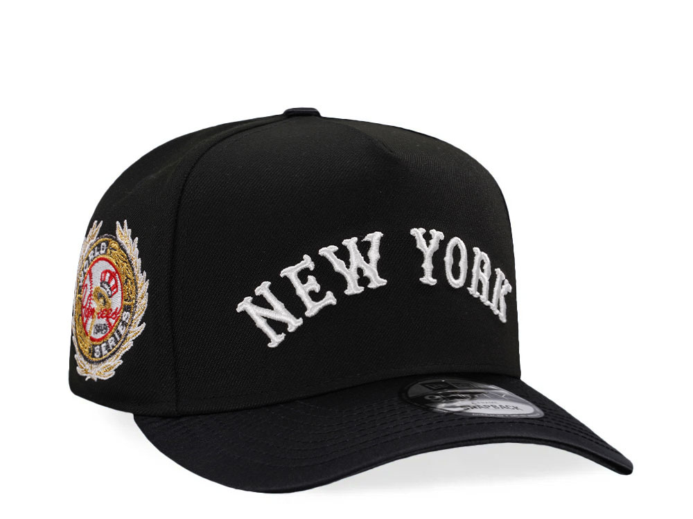 New Era New York Yankees World Series 1949 Black Satin Brim Edition A Frame 9Fifty Snapback Casquette