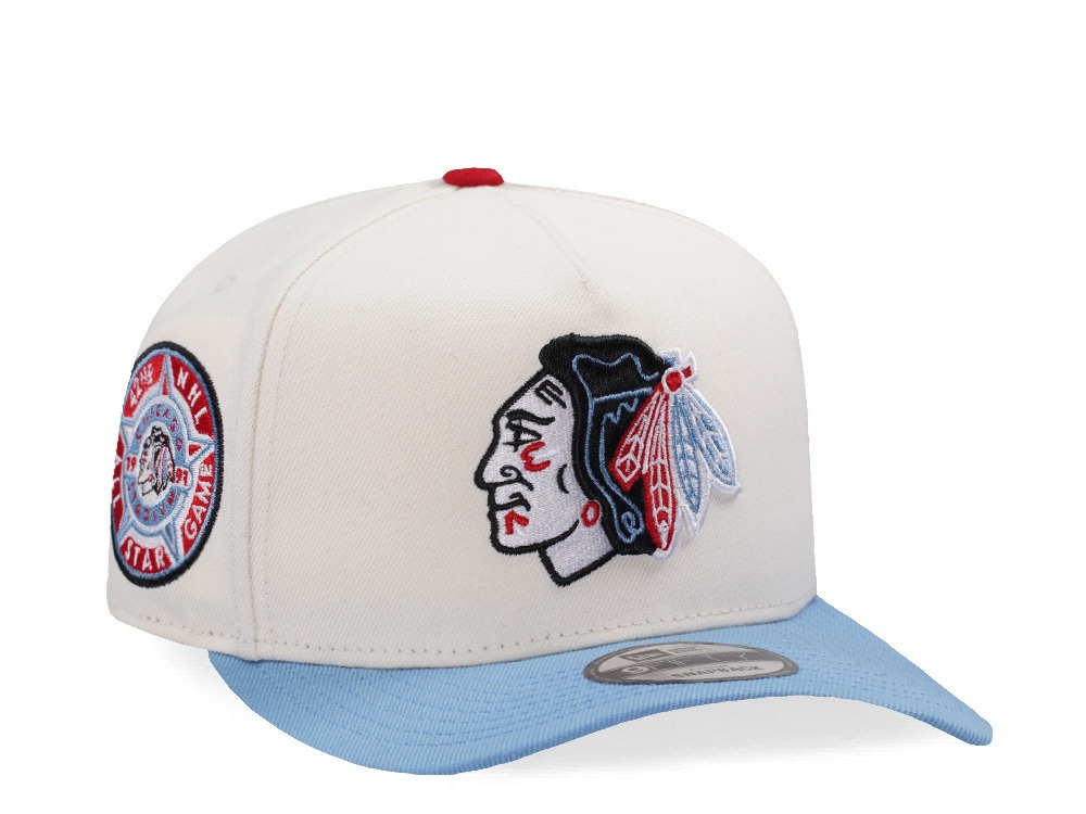 New Era Chicago Blackhawks All Star Game 1991 Chrome Two Tone Edition 9Fifty A Frame Snapback Casquette