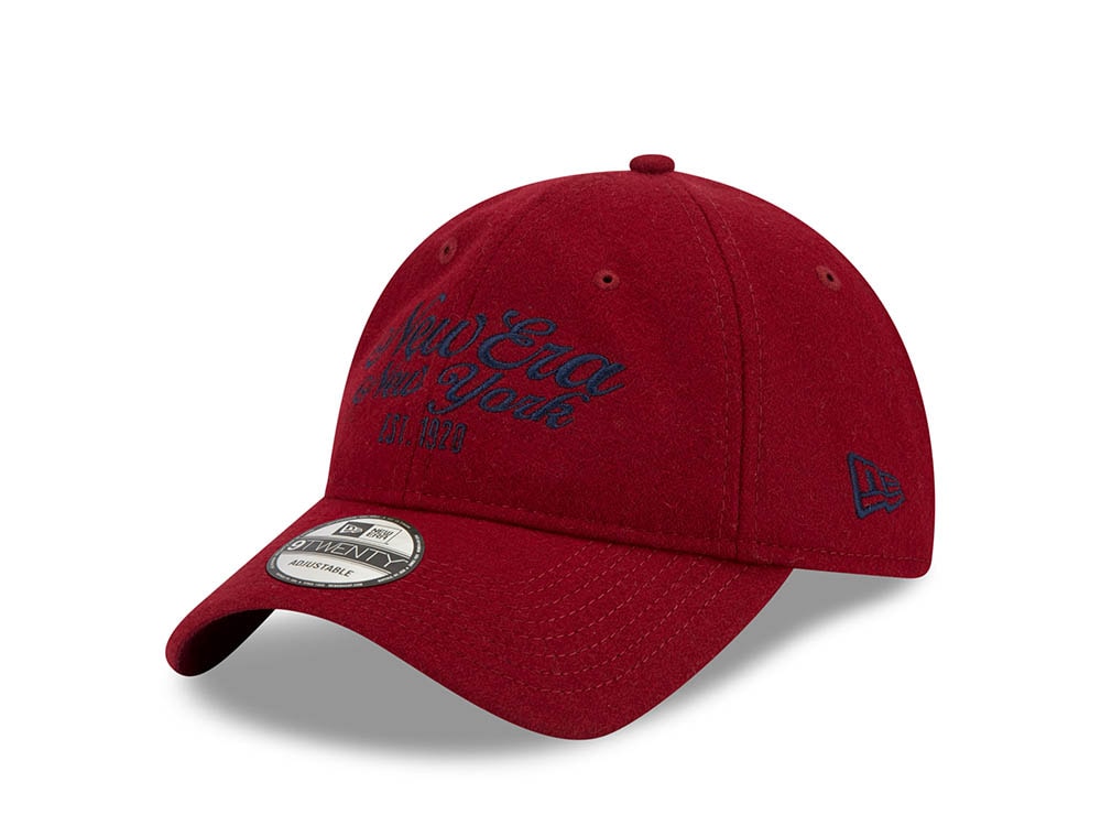 New Era Melton New York Est. 1920 Red 9Twenty Strapback Casquette