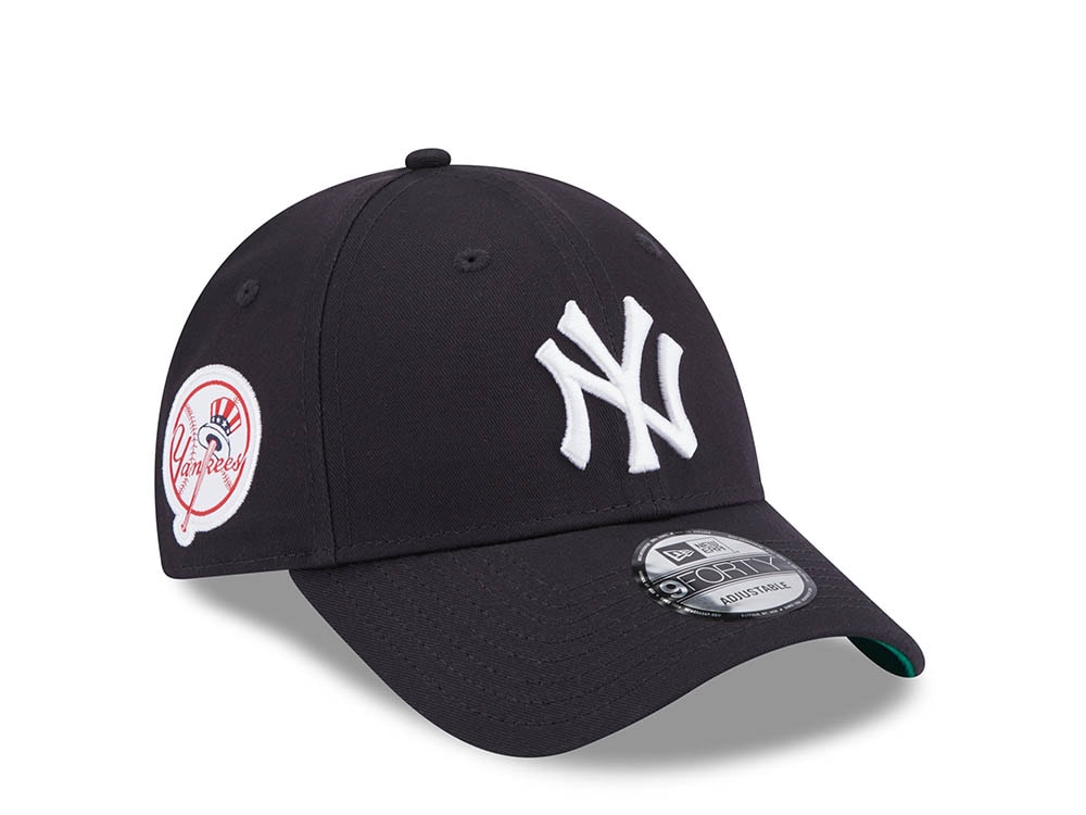New Era New York Yankees Navy Throwback 9Forty Strapback Casquette
