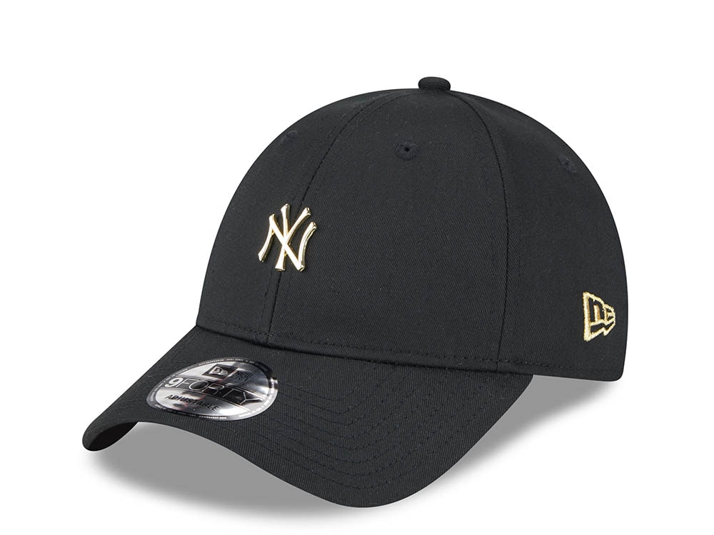 New Era New York Yankees Pin Black 9Forty Strapback Casquette