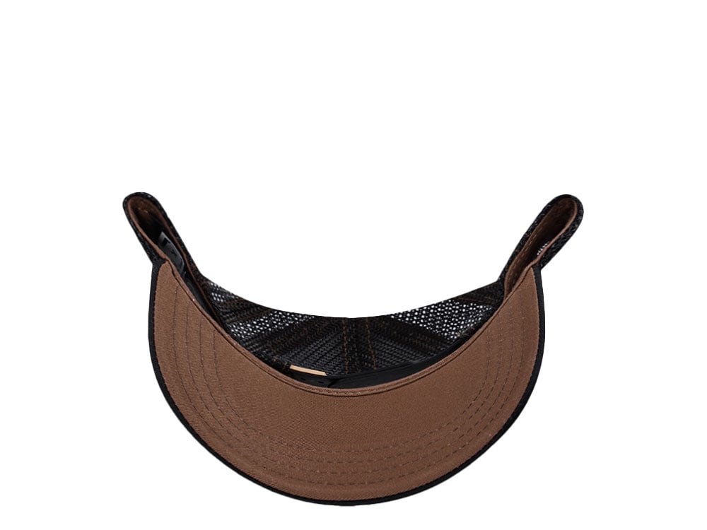 Capslab One Piece Square Patch Luffy Black Brown Trucker Snapback Casquette