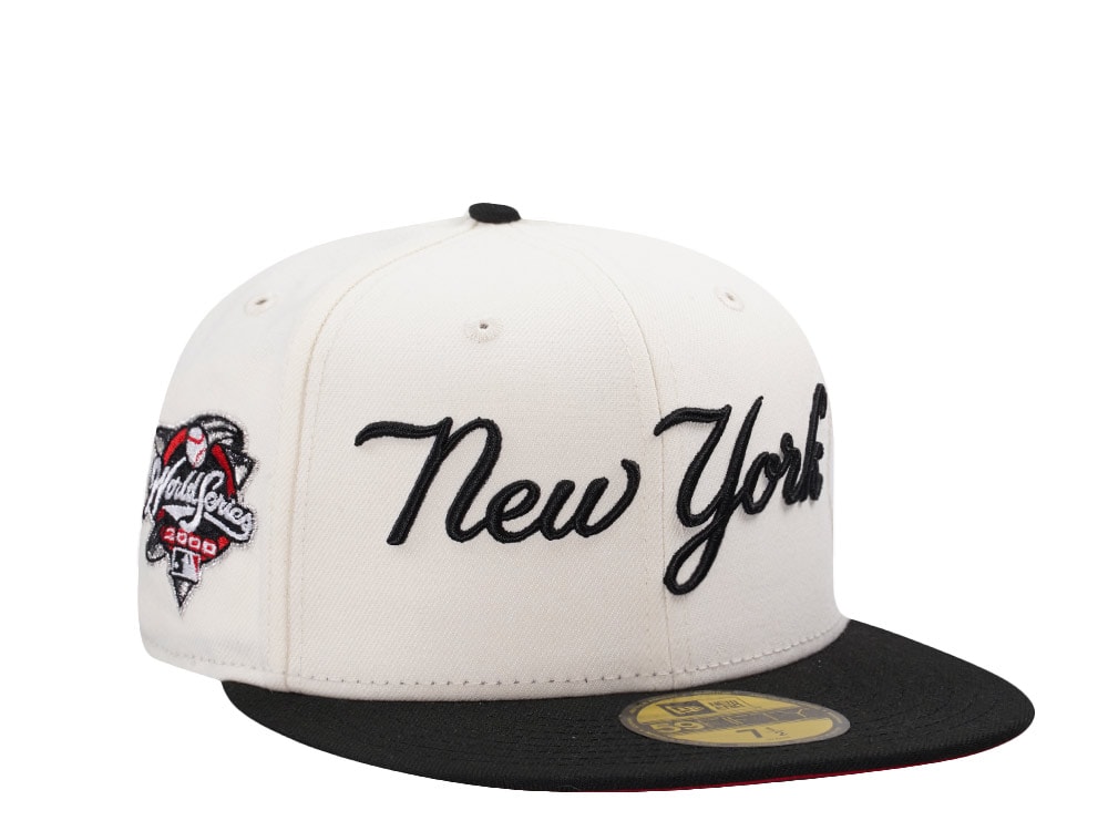 New Era New York Yankees World Series 2000 Script Chrome Two Tone Edition 59Fifty Fitted Casquette