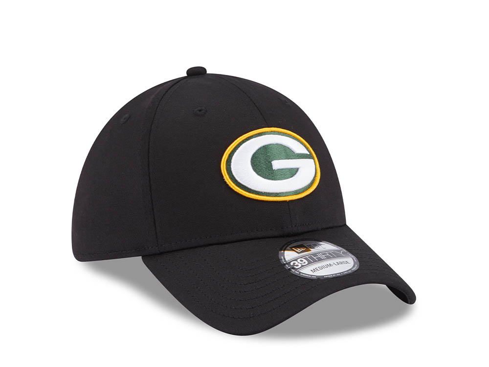 New Era Green Bay Packers Comfort Black Edition 39Thirty Stretch Casquette