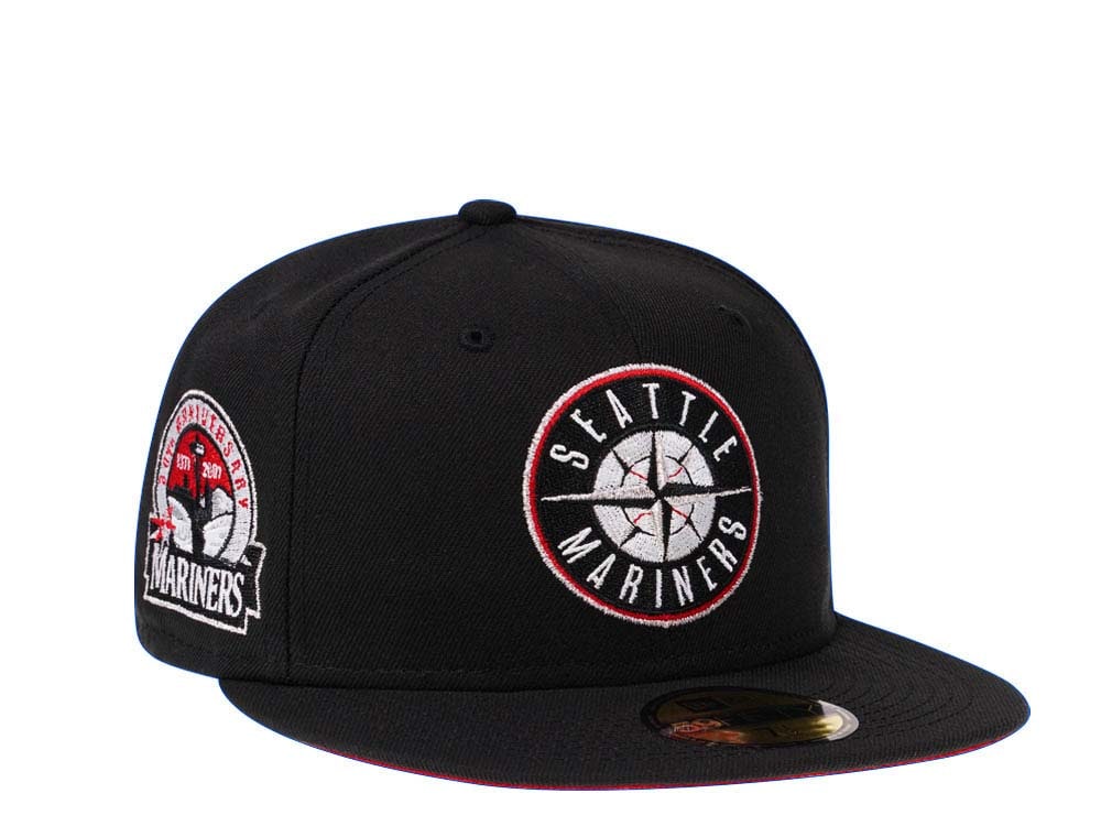 New Era Seattle Mariners 30th Anniversary Black and Red Prime Edition 59Fifty Fitted Casquette