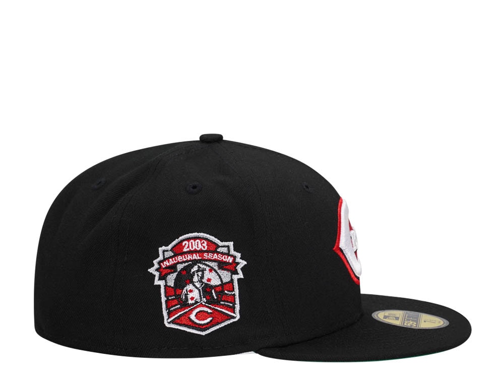 New Era Cincinnati Reds Inaugural Season 2003 Black Dome Throwback Edition 59Fifty Fitted Casquette