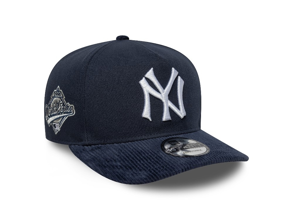 New Era New York Yankees Cooperstown Navy Cord Visor 19Twenty Snapback Casquette