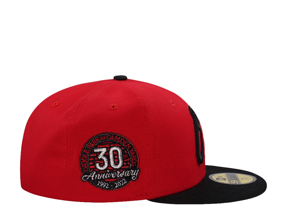 New Era Baltimore Orioles 30th Anniversary Red Two Tone Edition 59Fifty Fitted Casquette