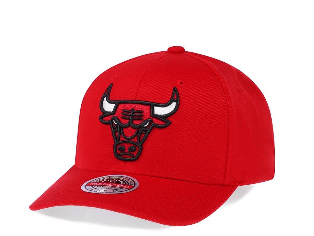 Mitchell & Ness Chicago Bulls Team Ground Red Line Solid Flex Snapback Casquette