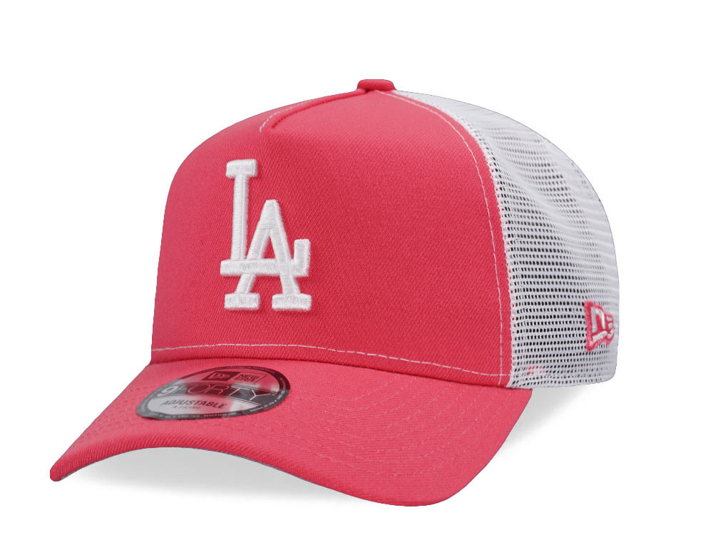 New Era Los Angeles Dodgers Coral Trucker Edition 9Forty A Frame Snapback Casquette