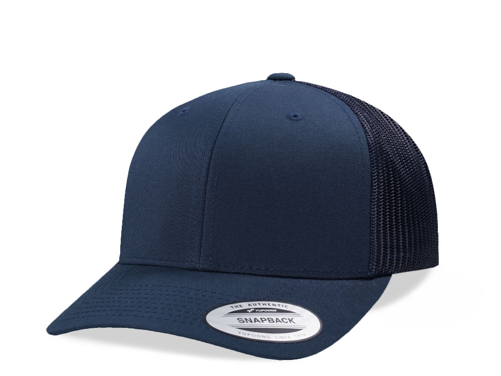 Yupoong Basic Navy Retro Trucker Snapback Casquette