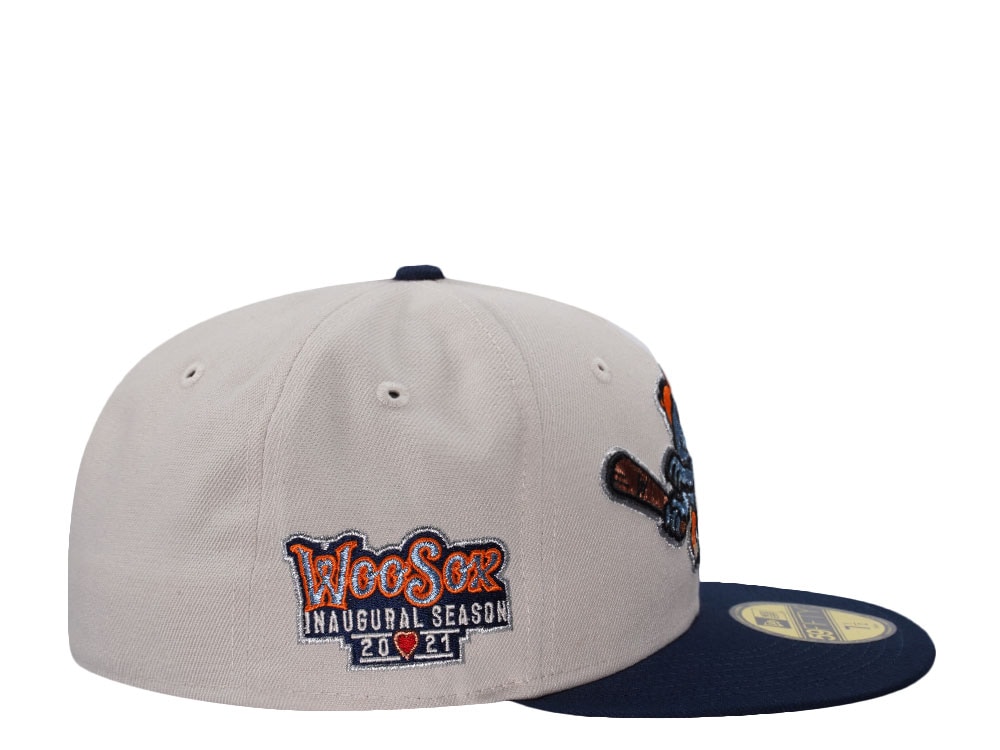 New Era Worcester Red Sox Inaugural Season Stone Two Tone Edition 59Fifty Fitted Casquette