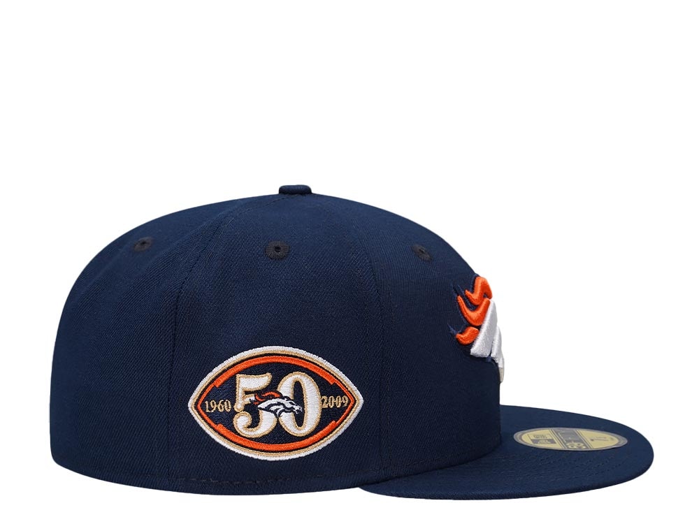 New Era Denver Broncos 50th Anniversary Navy Classic Edition 59Fifty Fitted Casquette