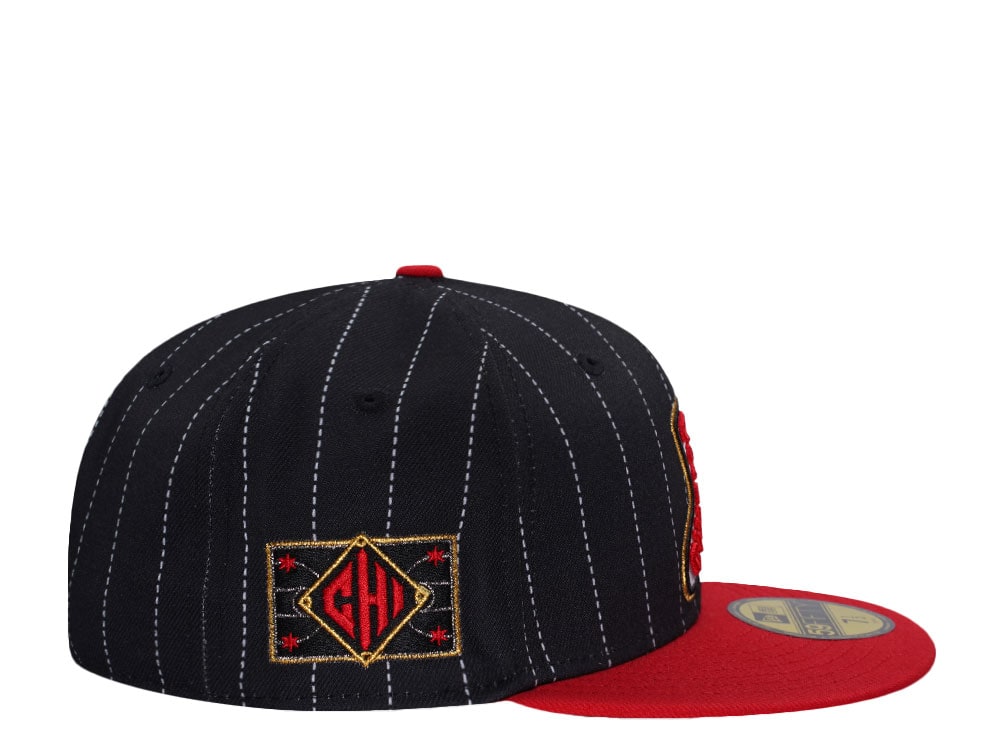 New Era Chicago White Sox Pinstripe Black Two Tone Edition 59Fifty Fitted Casquette