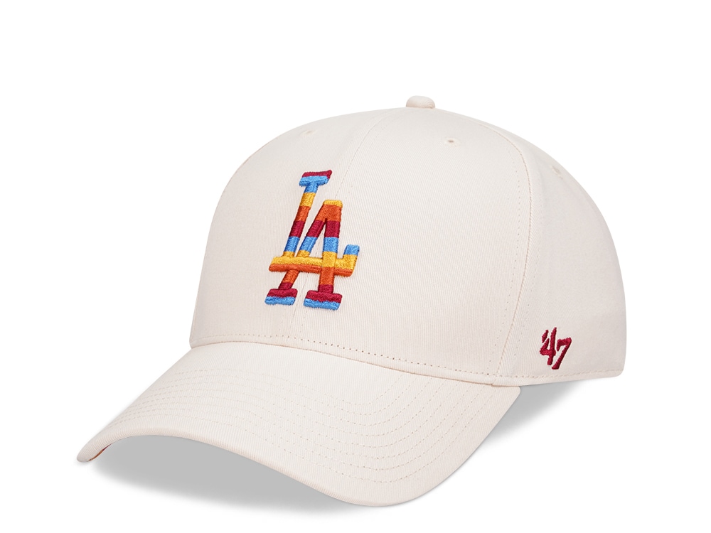 47Brand Los Angeles Dodgers Natural Retro Stripe Under MVP Snapback Casquette