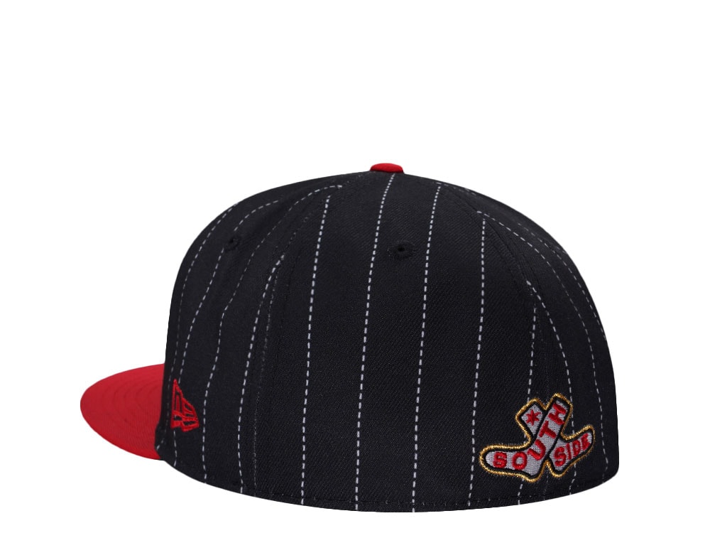 New Era Chicago White Sox Pinstripe Black Two Tone Edition 59Fifty Fitted Casquette